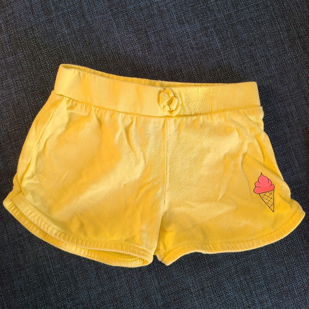 Little Girls Yellow Shorts